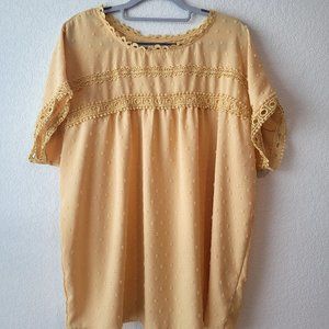 Yellow bohemian blouse